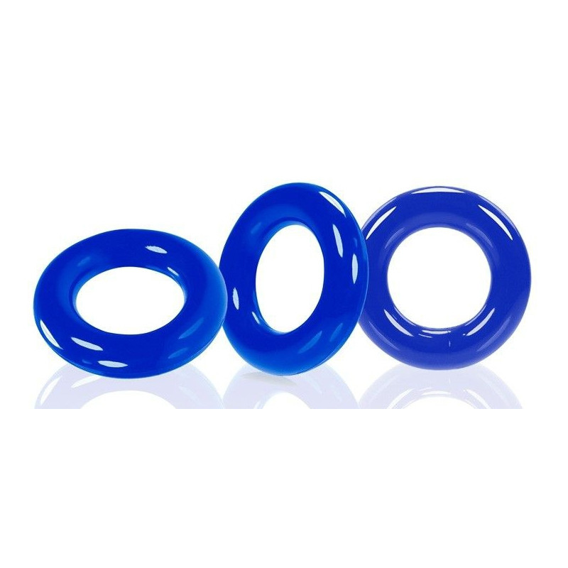 Oxballs Lot de 3 cockrings Willy Rings Bleus